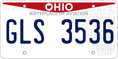 OH license plate GLS3536