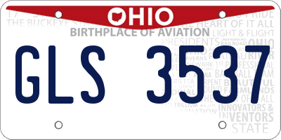 OH license plate GLS3537