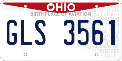 OH license plate GLS3561