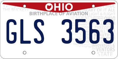 OH license plate GLS3563