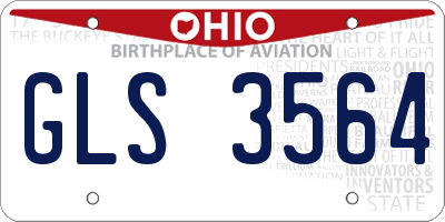 OH license plate GLS3564