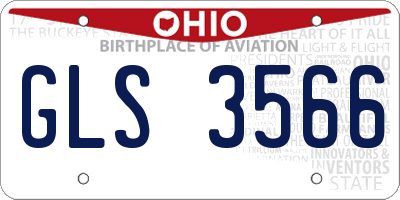 OH license plate GLS3566