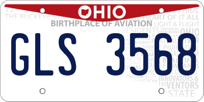 OH license plate GLS3568