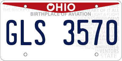 OH license plate GLS3570