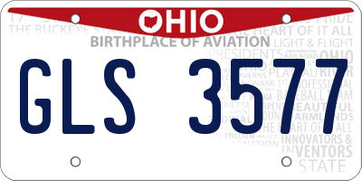 OH license plate GLS3577