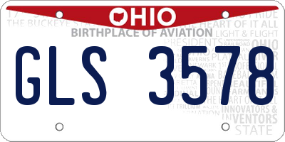 OH license plate GLS3578