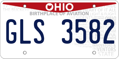 OH license plate GLS3582