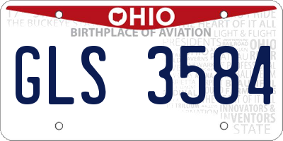 OH license plate GLS3584