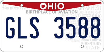 OH license plate GLS3588