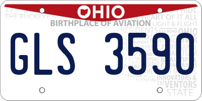 OH license plate GLS3590
