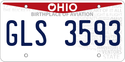 OH license plate GLS3593