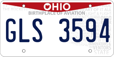 OH license plate GLS3594