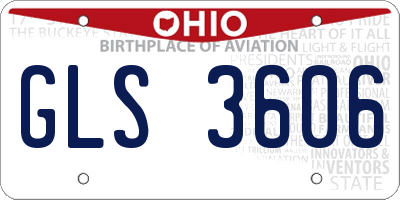 OH license plate GLS3606