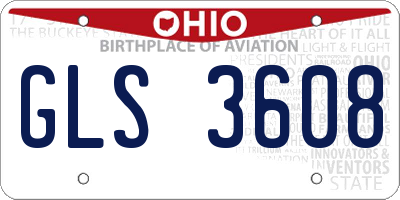 OH license plate GLS3608