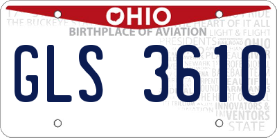 OH license plate GLS3610