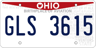 OH license plate GLS3615