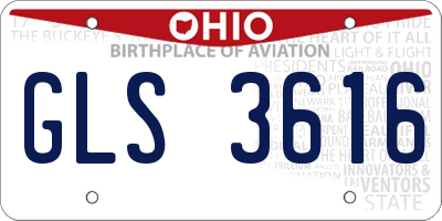 OH license plate GLS3616