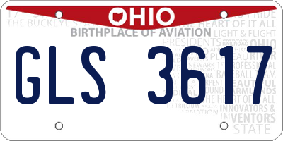 OH license plate GLS3617