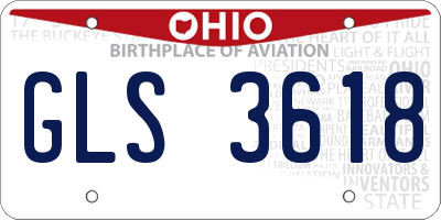 OH license plate GLS3618