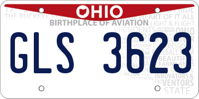 OH license plate GLS3623