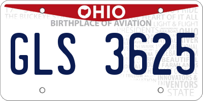 OH license plate GLS3625