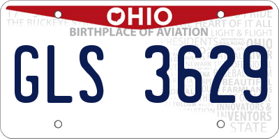 OH license plate GLS3629