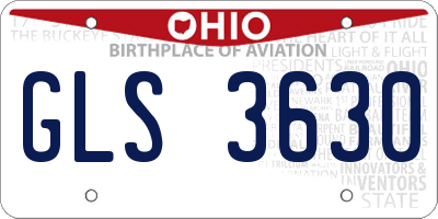 OH license plate GLS3630