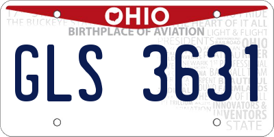 OH license plate GLS3631