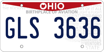 OH license plate GLS3636