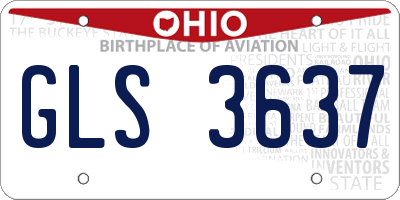 OH license plate GLS3637
