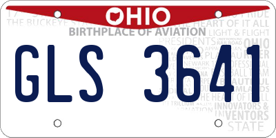 OH license plate GLS3641