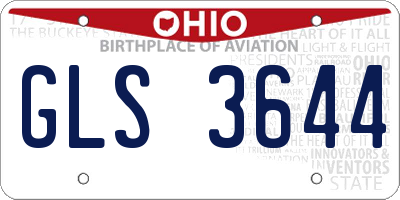 OH license plate GLS3644