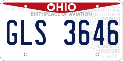 OH license plate GLS3646