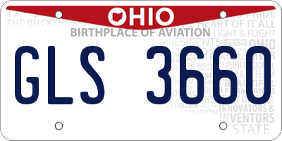 OH license plate GLS3660