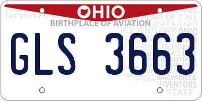 OH license plate GLS3663