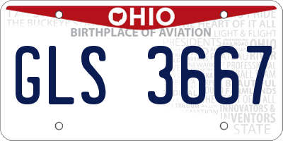 OH license plate GLS3667