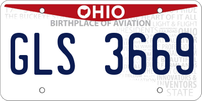 OH license plate GLS3669