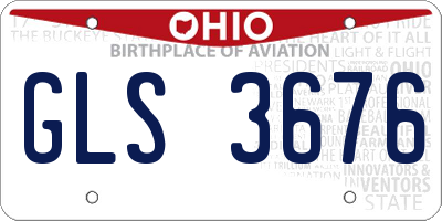 OH license plate GLS3676
