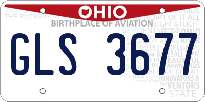 OH license plate GLS3677