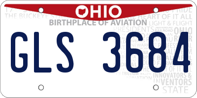 OH license plate GLS3684