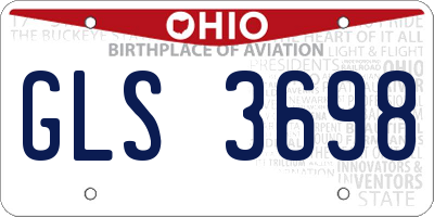 OH license plate GLS3698