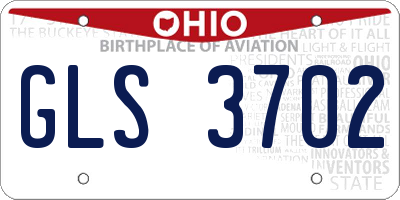 OH license plate GLS3702