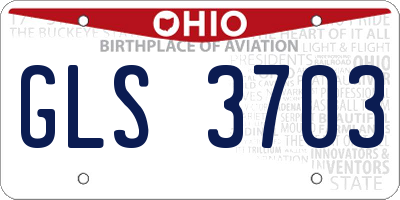OH license plate GLS3703