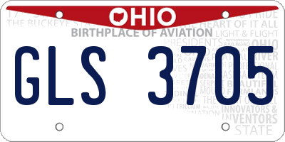 OH license plate GLS3705