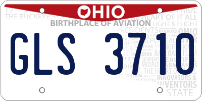 OH license plate GLS3710