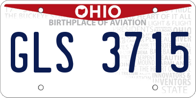 OH license plate GLS3715