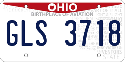 OH license plate GLS3718