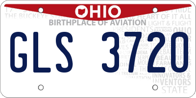 OH license plate GLS3720