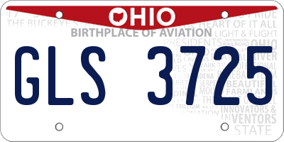OH license plate GLS3725