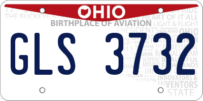 OH license plate GLS3732